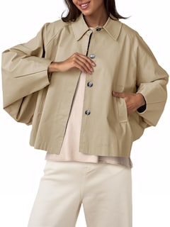 Foto 1 | Foto 1 | Gabardina Cicy Bell De Poliéster Recortado De Gran Tamaño Para Mujer - Venta Internacional.