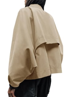 Foto 7 | Foto 7 | Gabardina Cicy Bell De Poliéster Recortado De Gran Tamaño Para Mujer - Venta Internacional.