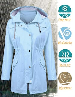 Foto 2 | Foto 2 | Chubasquero Lomon Ropa Deportiva Casual Para Mujer Azul Claro - Venta Internacional.