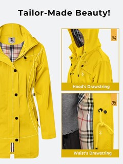 Foto 5 | Foto 5 | Chubasquero Saphirose Impermeable Con Forro Largo Y Capucha Para Mujer - Venta Internacional.