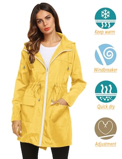 Foto 2 | Foto 2 | Chubasquero Lomon Ligero E Impermeable Para Mujer Amarillo S - Venta Internacional.