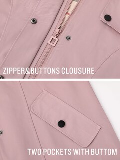 Foto 5 | Foto 5 | Chaqueta Impermeable Saphirose Para Mujer, Larga, Con Capucha, Para Exteriores, Rosa - Venta Internacional.