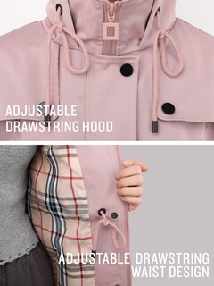 Foto 6 | Foto 6 | Chaqueta Impermeable Saphirose Para Mujer, Larga, Con Capucha, Para Exteriores, Rosa - Venta Internacional.