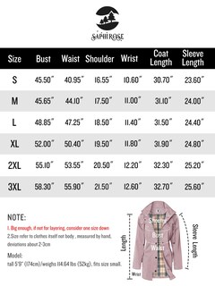 Foto 7 | Foto 7 | Chaqueta Impermeable Saphirose Para Mujer, Larga, Con Capucha, Para Exteriores, Rosa - Venta Internacional.