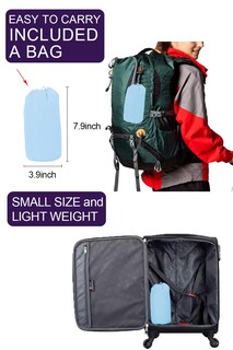 Foto 4 | Foto 4 | Chubasquero Lomon, Ligero E Impermeable Para Mujer, Color Azul Claro - Venta Internacional.