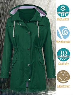Foto 2 | Foto 2 | Gabardina Impermeable Lomon Con Capucha Larga Para Mujer - Venta Internacional.