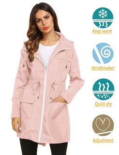 Foto 2 | Foto 2 | Chubasquero Lomon Ligero E Impermeable Para Mujer Rosa L - Venta Internacional.