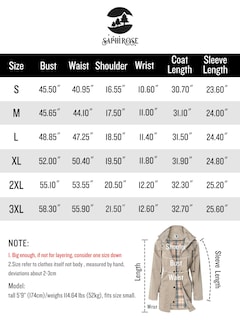 Foto 7 | Foto 7 | Chaqueta Impermeable Saphirose Para Mujer, Con Capucha Larga, Caqui - Venta Internacional.
