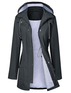 Foto 1 | Foto 1 | Gabardina Impermeable Lomon Con Capucha Larga Para Mujer - Venta Internacional.