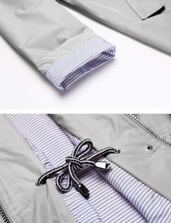 Foto 6 | Foto 6 | Gabardina Impermeable Lomon Con Capucha Larga Para Mujer, Gris, Xl - Venta Internacional.