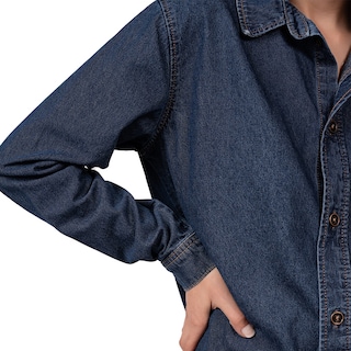 Foto 4 | Foto 4 | Camisa de Mezclilla MCHK Azul Lisa para Dama