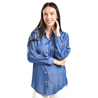 Foto 1 | Foto 1 | Camisa Satinada Roman Fashion / Juvenil, 1016 (azul Marino) Azul Marino