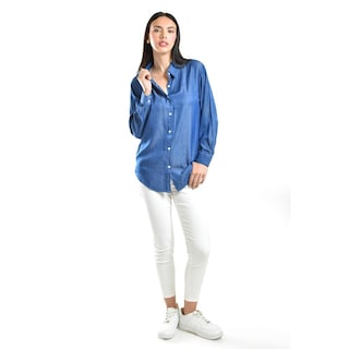 Foto 2 | Foto 2 | Camisa Satinada Roman Fashion / Juvenil, 1016 (azul Marino) Azul Marino