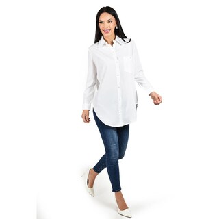Foto 5 | Foto 5 | Camisa Con Boton De Perla Roman Fashion /juvenil, 5103 (blanco) Blanco