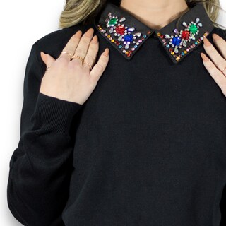 Foto 4 | Foto 4 | Suéter Cuello Alto Suet-1032 Negro para Mujer