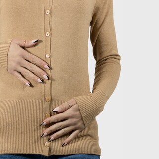 Foto 4 | Foto 4 | Sueter De Punto Para Mujer Suet-1001 Beige Sweater De Manga Larga