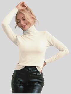 Foto 2 | Foto 2 | Sueter Mujer De Cuello Alto Suet 1023 Crema Sueteres Dama Sweaters