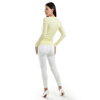 Foto 3 | Foto 3 | Sueter Acanalado Con Botones Roman Fashion /juvenil, 3157 (amarillo) Amarillo