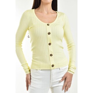 Foto 4 | Foto 4 | Sueter Acanalado Con Botones Roman Fashion /juvenil, 3157 (amarillo) Amarillo