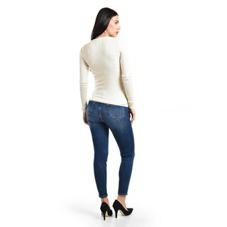 Foto 3 | Foto 3 | Sueter Acanalado Con Botones Roman Fashion /juvenil, 3157 (beige) Beige