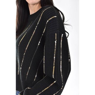 Foto 4 | Foto 4 | Sueter De Punto Con Lentejuela Roman Fashion / Juvenil, 4004 (negro / Dorado) Negro