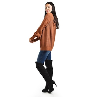 Foto 2 | Foto 2 | Cardigan De Punto Roman Fashion /juvenil, 41849 (cafe) Cafe