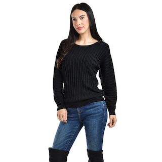 Foto 1 | Foto 1 | Sueter Con Relieve A Rayas Roman Fashion /juvenil, 4002 (negro) Negro