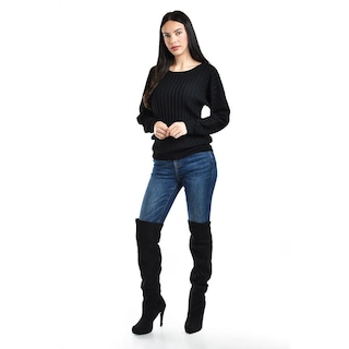 Foto 2 | Foto 2 | Sueter Con Relieve A Rayas Roman Fashion /juvenil, 4002 (negro) Negro