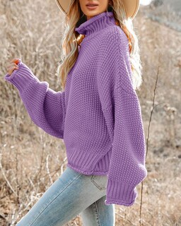 Foto 2 | Foto 2 | Suéter Saodimallsu De Cuello Alto De Gran Tamaño Para Mujer De Invierno Cálido - Venta Internacional.