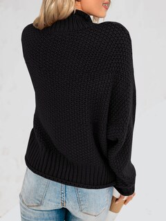 Foto 6 | Foto 6 | Jersey Saodimallsu De Cuello Alto De Gran Tamaño Para Mujer Negro - Venta Internacional.