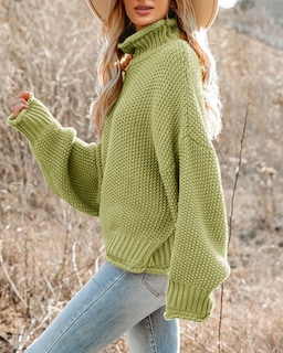 Foto 2 | Foto 2 | Suéter Saodimallsu De Cuello Alto De Gran Tamaño Para Mujer De Invierno Cálido - Venta Internacional.