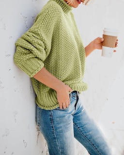 Foto 3 | Foto 3 | Suéter Saodimallsu De Cuello Alto De Gran Tamaño Para Mujer De Invierno Cálido - Venta Internacional.