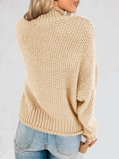 Foto 6 | Foto 6 | Jersey Saodimallsu De Punto De Cuello Alto De Gran Tamaño Para Mujer - Venta Internacional.