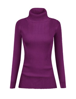 Foto 2 | Foto 2 | Jersey V28 De Manga Larga De Punto Con Cuello Alto Elástico Para Mujer - Venta Internacional.