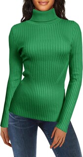 Foto 3 | Foto 3 | Jersey V28 De Manga Larga De Punto Con Cuello Alto Elástico Para Mujer - Venta Internacional.