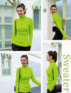 Foto 4 | Foto 4 | Jersey V28 Para Mujer, Elástico, Cuello Alto, Color Lima, Talla Xl - Venta Internacional.