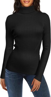 Foto 2 | Foto 2 | Jersey V28 Para Mujer, Elástico, Cuello Alto, Corte Ajustado, Negro - Venta Internacional.