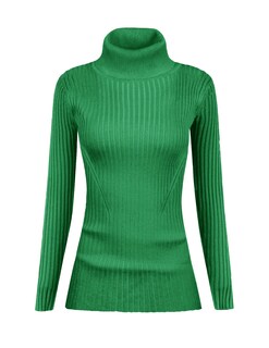 Foto 1 | Foto 1 | Jersey V28 De Punto Elástico Con Cuello Alto Para Mujer, Color Verde Bosque - Venta Internacional.
