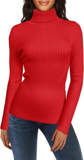 Foto 1 | Foto 1 | Jersey V28 Para Mujer, Elástico, Cuello Alto, Tejido, Color Rojo, Talla Xs - Venta Internacional.
