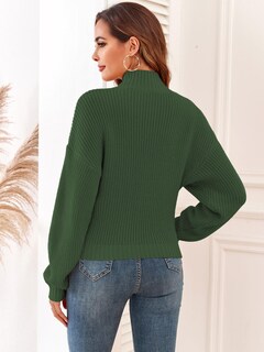 Foto 3 | Foto 3 | Jersey Zaful de Cuello Alto con Manga de Farol para Mujer - Venta Internacional