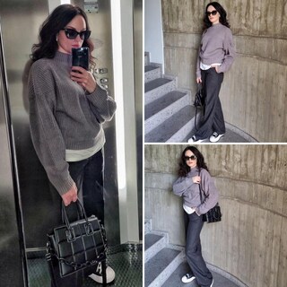 Foto 2 | Foto 2 | Jersey Zaful de Cuello Alto Recortado con Manga de Farol para Mujer - Venta Internacional