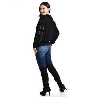 Foto 3 | Foto 3 | Sueter De Punto Con Lentejuela Roman Fashion / Juvenil, 4004 (negro / Plata) Negro