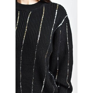 Foto 4 | Foto 4 | Sueter De Punto Con Lentejuela Roman Fashion / Juvenil, 4004 (negro / Plata) Negro