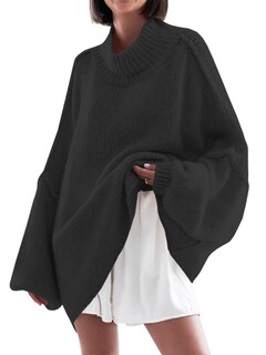 Foto 1 | Foto 1 | Jersey Saodimallsu De Gran Tamaño Con Cuello Falso Con Forma De Murciélago Para Mujer - Venta Internacional.