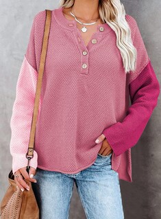 Foto 2 | Foto 2 | Jersey Pink Queen De Punto Con Cuello En V De Gran Tamaño Para Mujer Rose Xl - Venta Internacional.