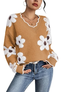 Foto 3 | Foto 3 | Jersey Rosa Queen Flower Oversized Fuzzy Para Mujer S - Venta Internacional.