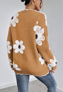 Foto 6 | Foto 6 | Jersey Rosa Queen Flower Oversized Fuzzy Para Mujer S - Venta Internacional.