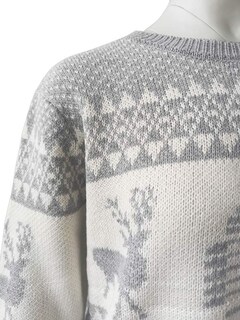 Foto 4 | Foto 4 | Suéter Navideño Exlura Con Estampado De Reno Para Mujeres Y Niños - Venta Internacional.