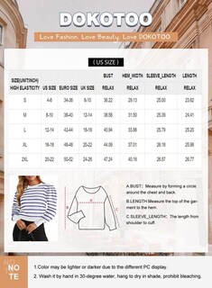 Foto 6 | Foto 6 | Jersey Dokotoo Para Mujer A Rayas Con Cuello Redondo Y Mangas Abullonadas, Color Verde - Venta Internacional.
