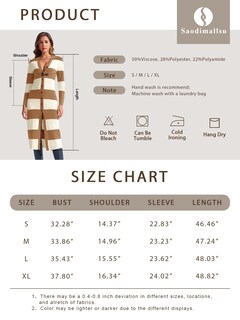 Foto 7 | Foto 7 | Vestido Tipo Suéter Saodimallsu A Rayas Con Cuello En V Y Botones, Color Café, Para Mujer - Venta Internacional.